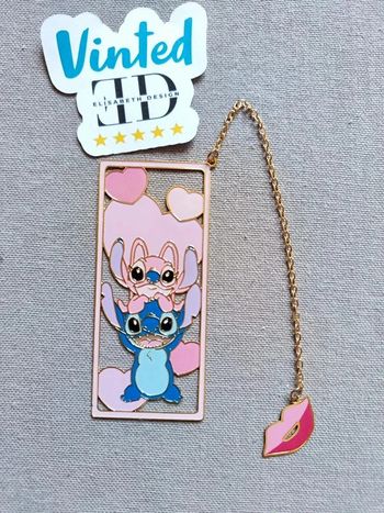 Marque page doré Stitch