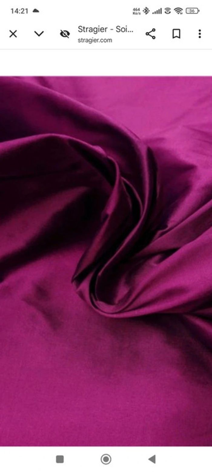 🌹 Ensemble Veste & Jupe Magenta Pure Soie Sintesis T50/52🌹 - photo numéro 20