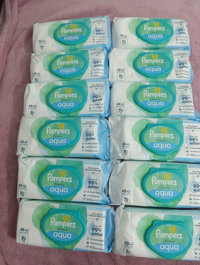 10 paquets de 48 lingettes harmonie Aqua