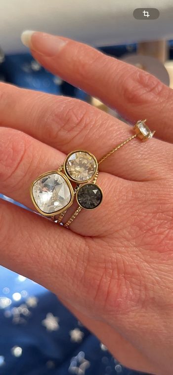 Bagues 3 cristaux Swarovski