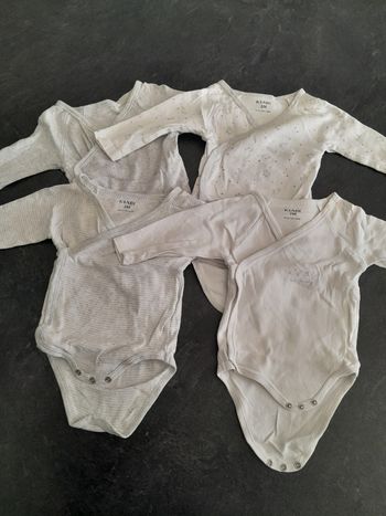 Lot 4 bodies moutons gris 3m