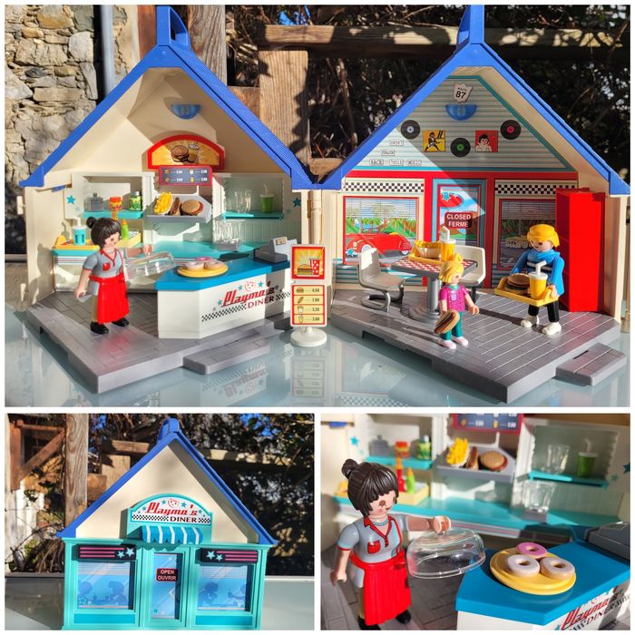 Playmobil city life 70111 🍟 Restaurant/Diner transportable 🍔