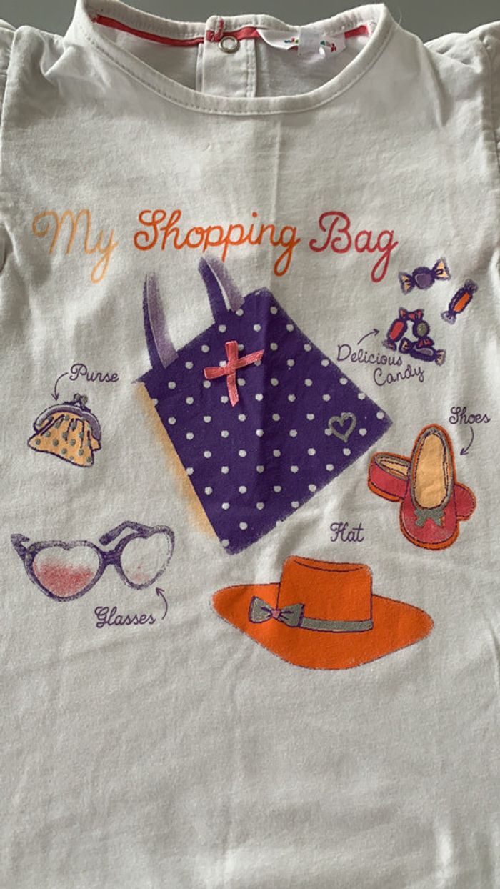 Tee-shirts girl shopping 5 ans Kidkanai - photo numéro 2