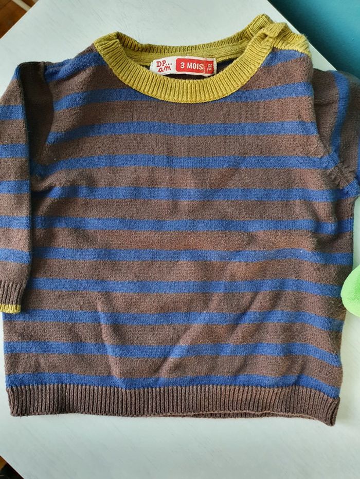 Pull DPAM garçon taille 3 mois - photo numéro 2