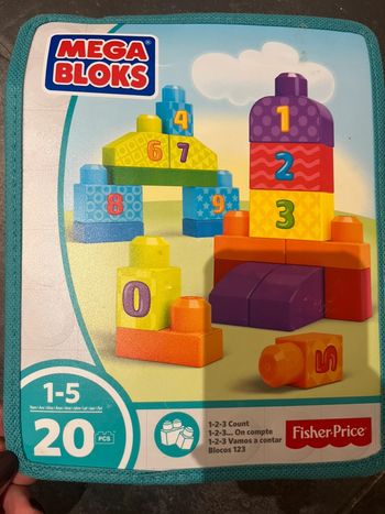 Mega Bloks 1-2-3 avec sac de rangement