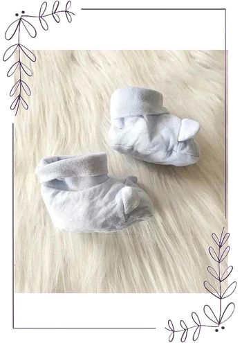 Chaussons bébé bleu clair 3-6 mois