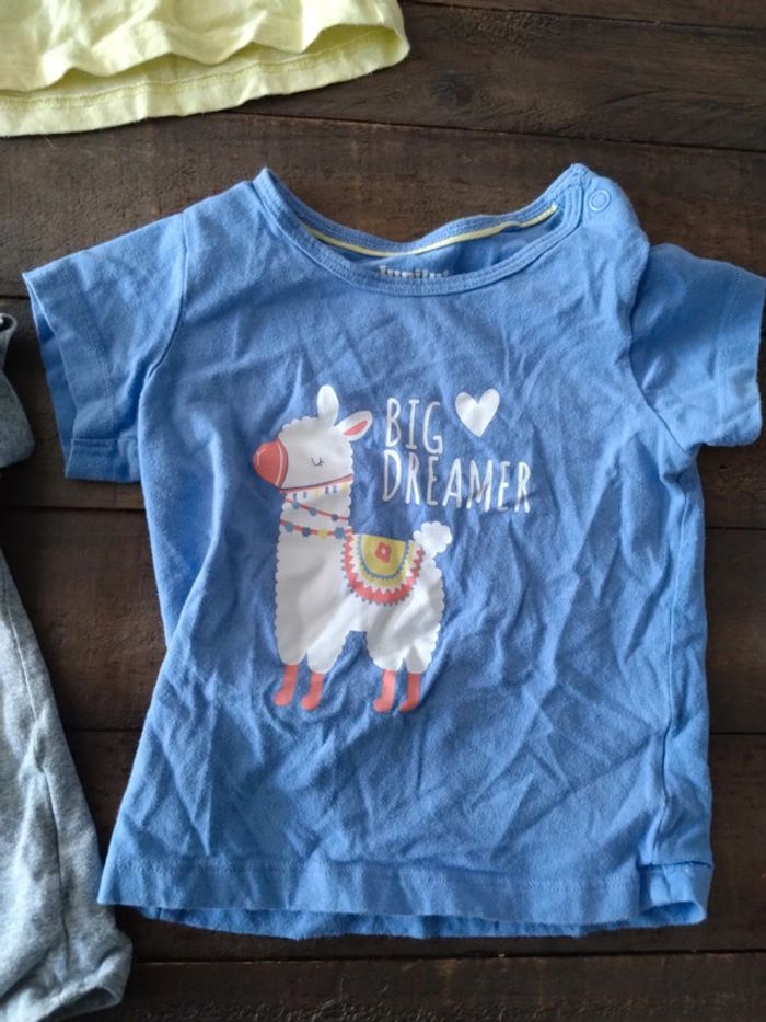 Lot de t shirt été bébé fille 9 mois lupilu - photo numéro 3