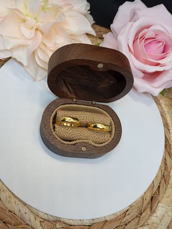 Boite alliance bois mariage neuf artisanale 