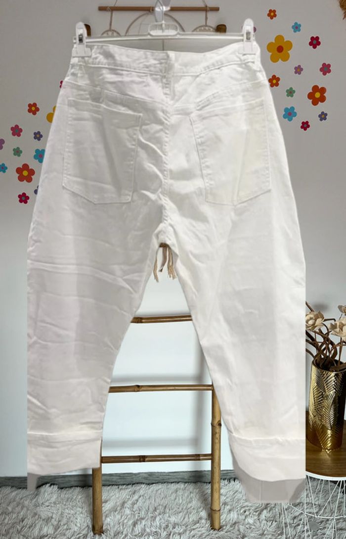 Jeans écru patch XL - photo numéro 2
