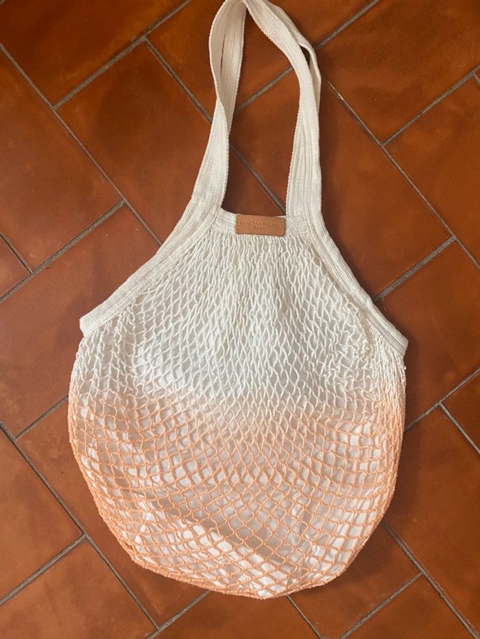 Sac filet blanc corail / rose Vanessa Bruno