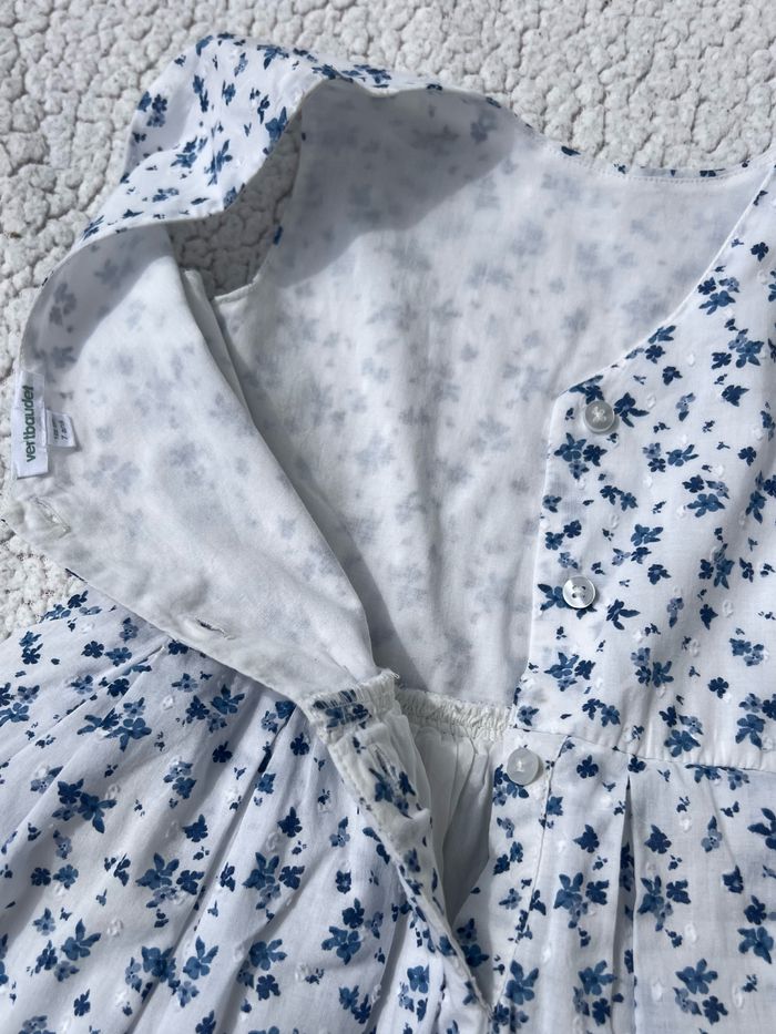 Robe de cérémonie à fleurs bleues taille 7 ans Vertbaudet - photo numéro 6