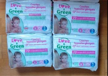 4 paquets couches love And Green taille 5