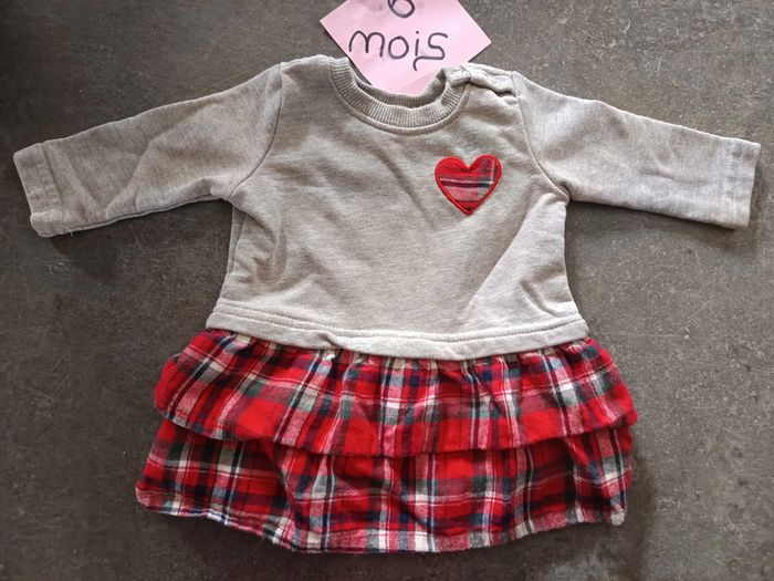 Robe sweat coeur 6 mois - photo numéro 2
