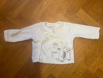 Gilet blanc croisé à pressions 3 mois