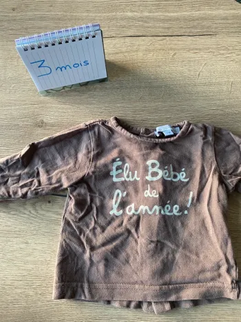 T-shirt manches longues - 3 mois