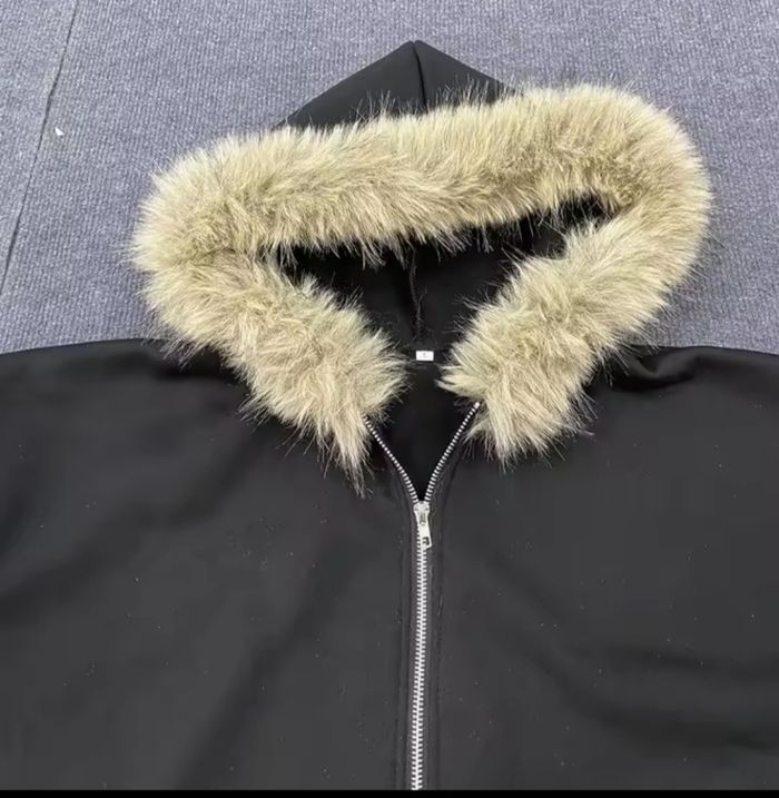 Zip a Capuche vintage y2k noir M - photo numéro 2