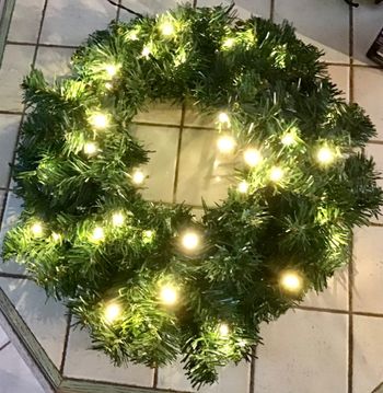 Couronne de Noël lumineuse