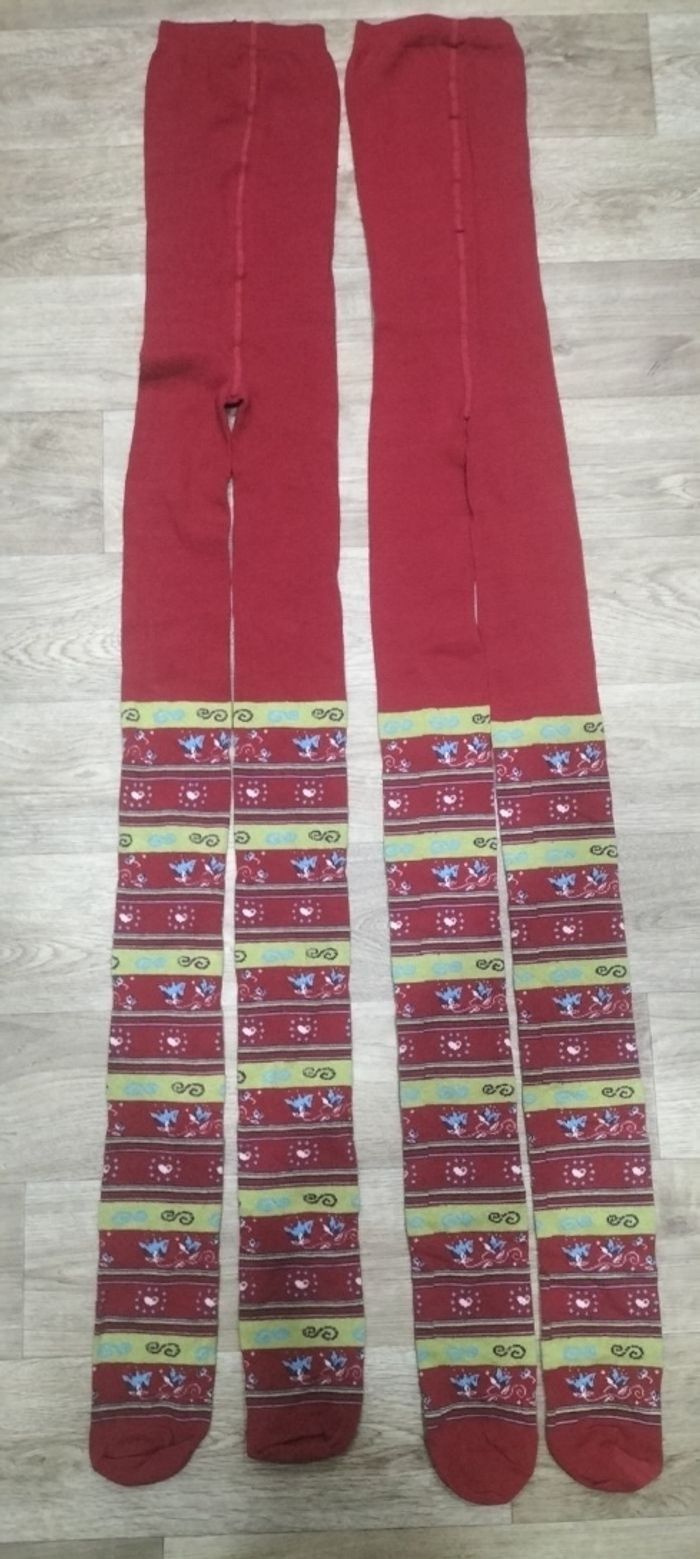 Lot de 2 paires de collant fille