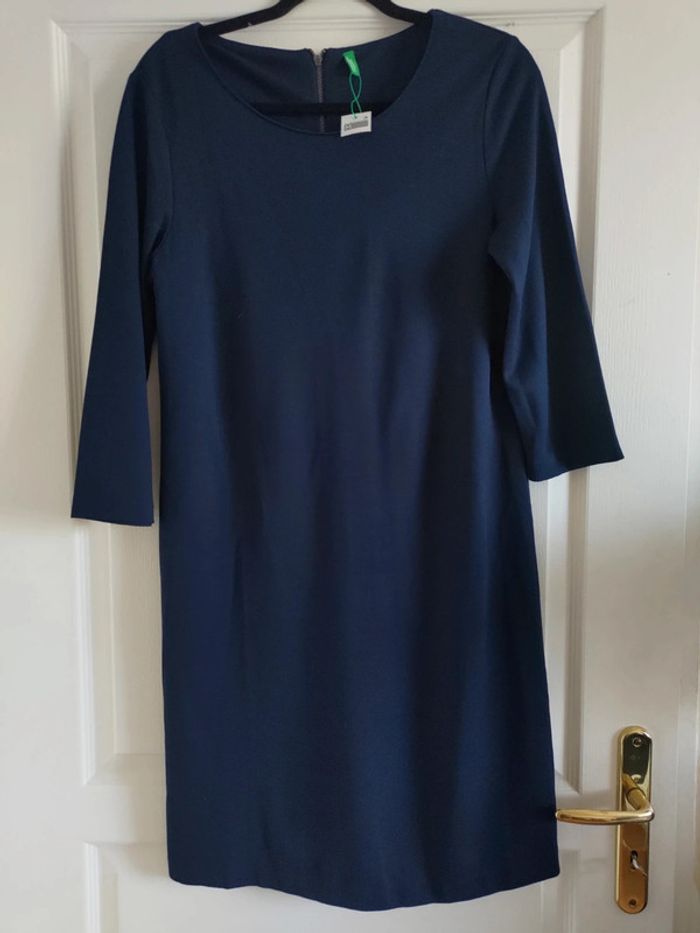 Benetton robe bleu marine M