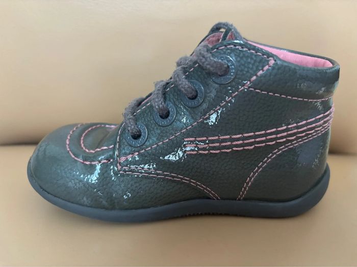 Bottines Kickers Billista Verni gris / Rose 23 - photo numéro 5