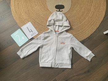 Sweat hoodie capuche zippé beige Disney Winnie l’ourson 24 mois 2 ans