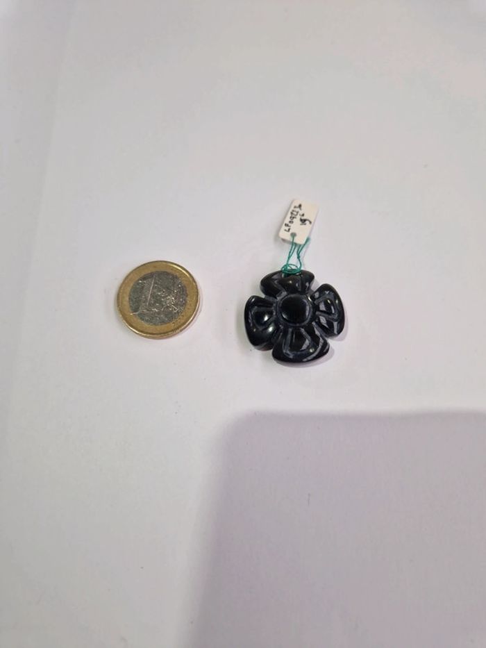 Pendentif obsidienne arc en ciel Toetihuacan