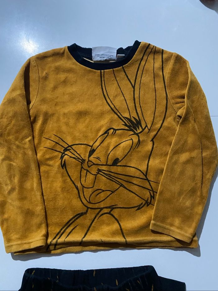 Ensemble Pyjama loonery tunes enfants garçon moutarde et Maine taille 6 ans - photo numéro 2