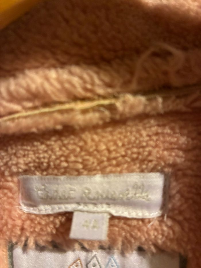 Manteau court chaud en faux cuir rose 4 ans - photo numéro 3