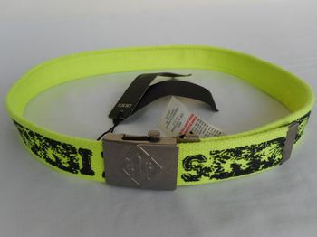 Ceinture tissu jaune fluo - IKKS - Taille 75 cm - NEUF