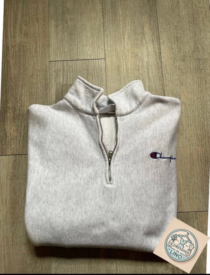 Champion-Sweat 1/4 zip taille M-Très bon état - photo numéro 3
