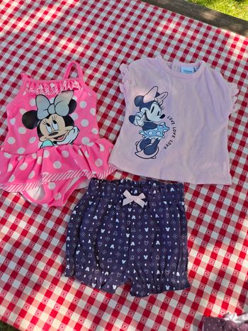 Trio Minnie Mouse _ 0- 3 mois
