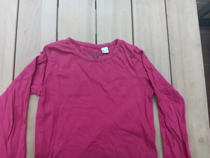 T shirt uni rose 6-7 ans - photo numéro 3