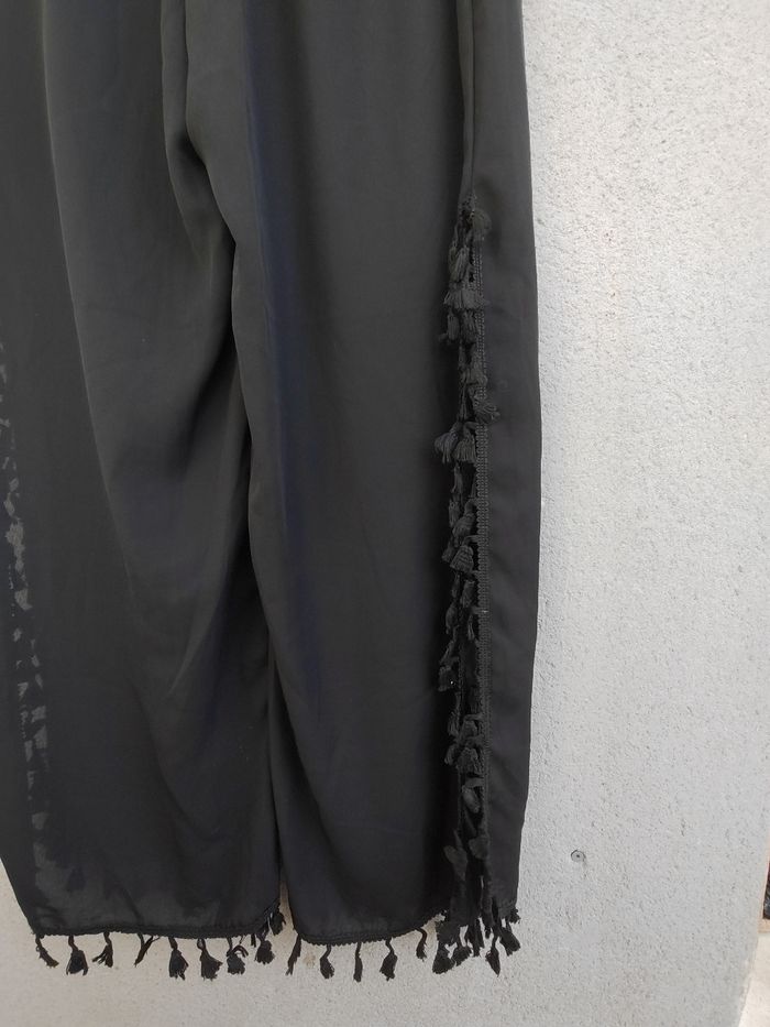 Pantalon de plage noir fendu à franges – Shein – Taille XL - photo numéro 2