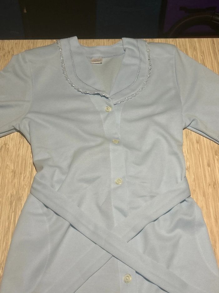 Robe vintage et kitsch bleu ciel matière polo 42 Arabesco - photo numéro 2