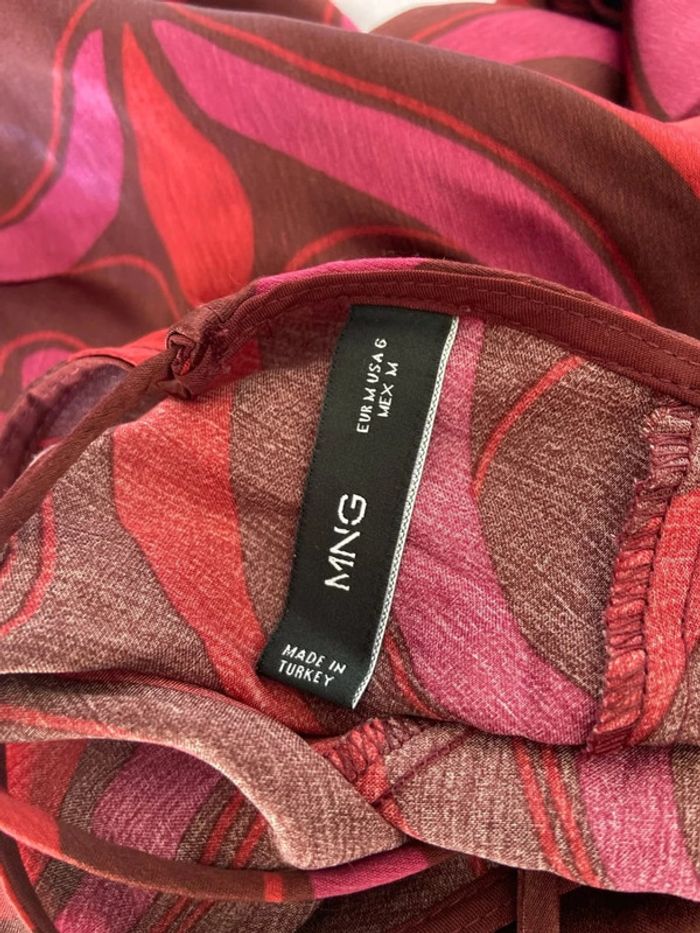 Robe courte fuchsia style années 80 Mango Taille M - photo numéro 3
