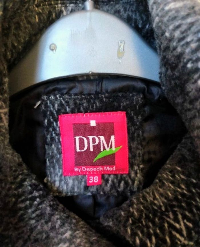 Manteau/caban hiver femme noir et blanc taille 38 marque DPM by Depech Mod - photo numéro 3