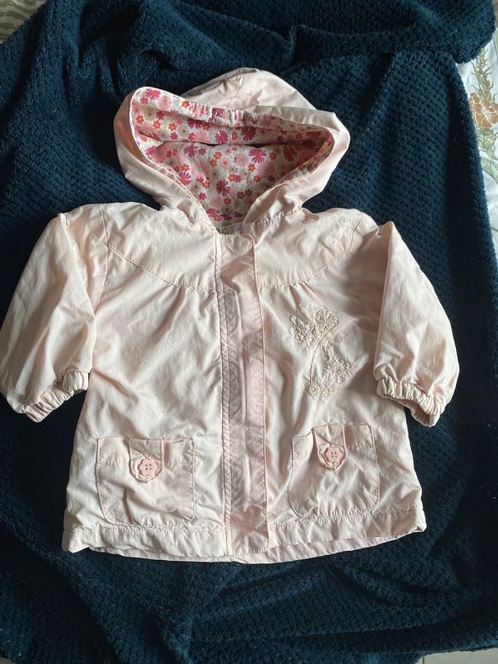 Veste mi-saison rose, bébé 12m/1an Kitchoun