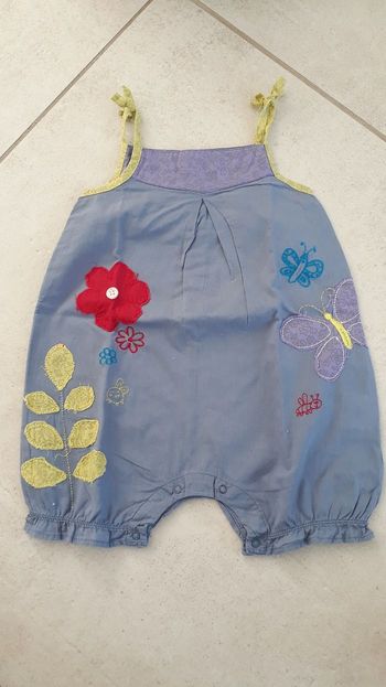 Combishort fleur/papillon