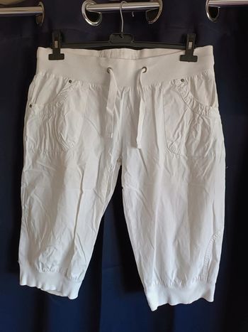Pantacourt blanc sportif - taille 42/44