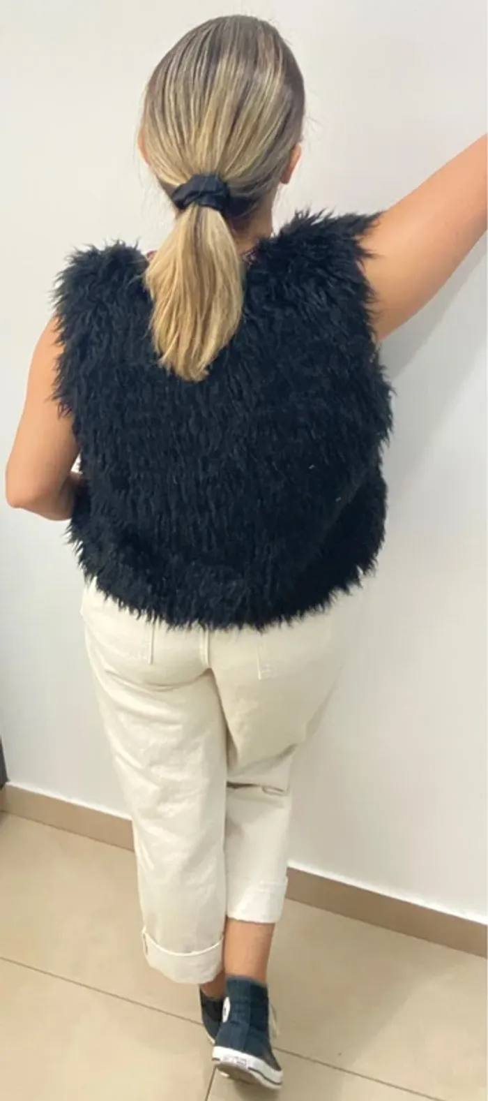 Gilet Noire Sans Manches Taille S-M - photo numéro 7