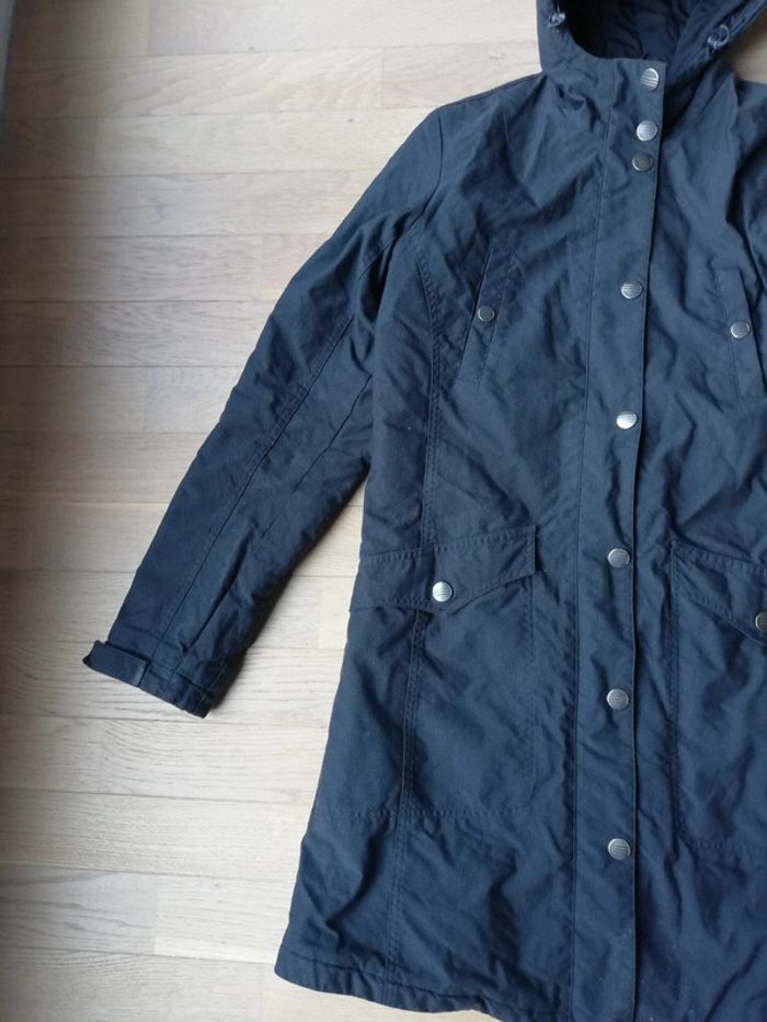 Long manteau veste Adidas vintage y2k gris capuche taille 36 femme - photo numéro 12