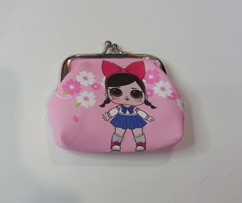 Porte monnaie poupée lol  rose