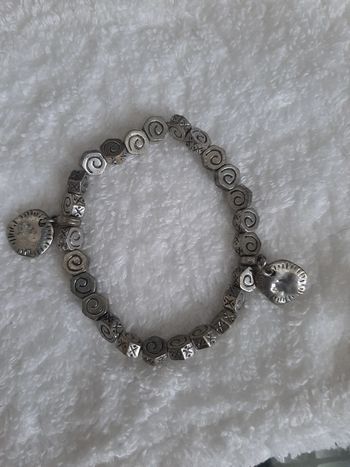 bracelet métal argenté