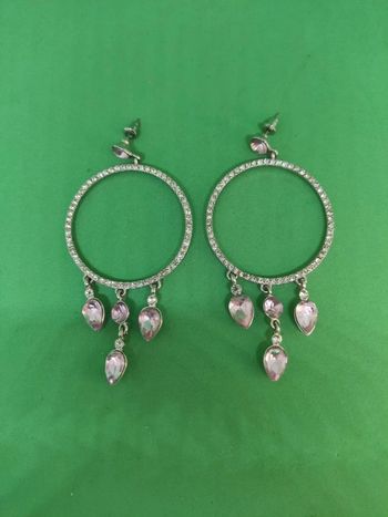 Boucles d'oreille strass et perle
