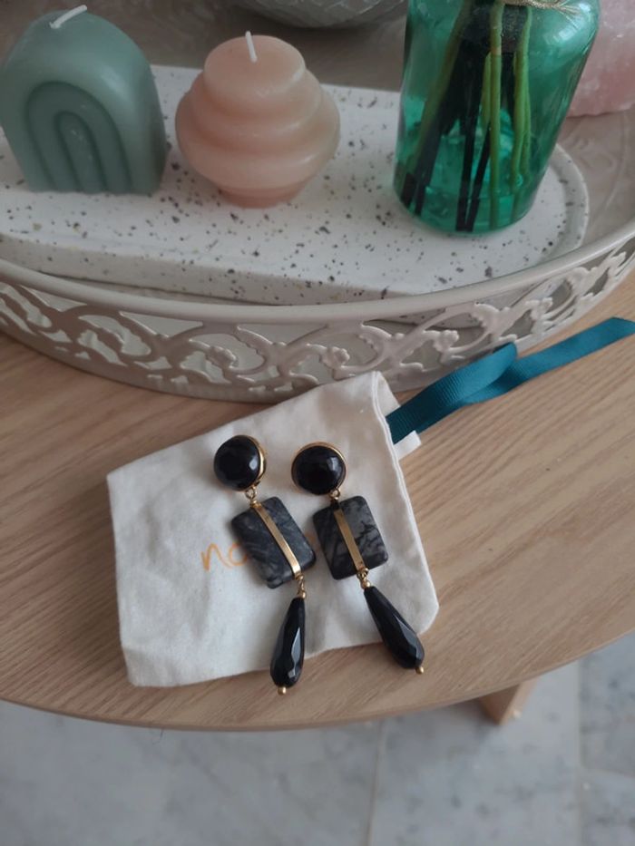 Boucles d'oreilles en pierres naturelles
