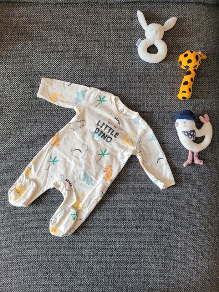 Pyjama garçon 1 pièce en coton 1 mois - photo numéro 3