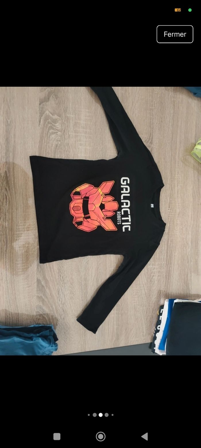 Lot 9 tee-shirts manches longues et courtes garçon 6 ans - photo numéro 5