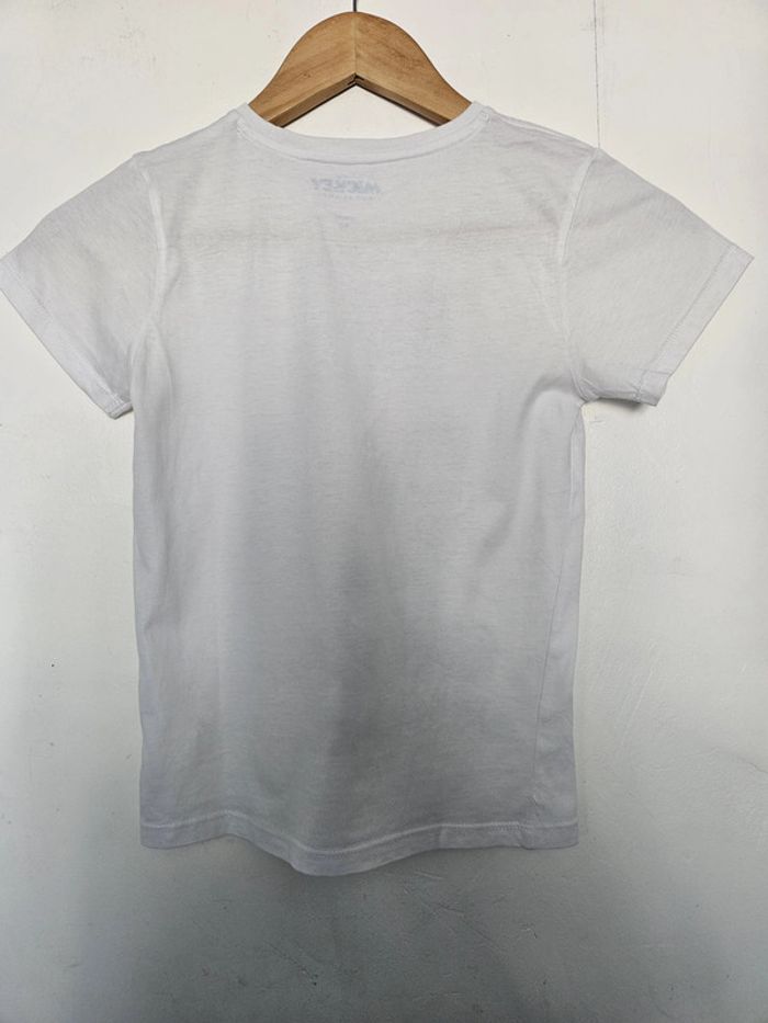 T-shirt à manches courtes enfant - Taille 7/8 ans - Disney Mickey - Blanc imprimé Mickey - photo numéro 4
