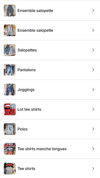 Lot vêtements