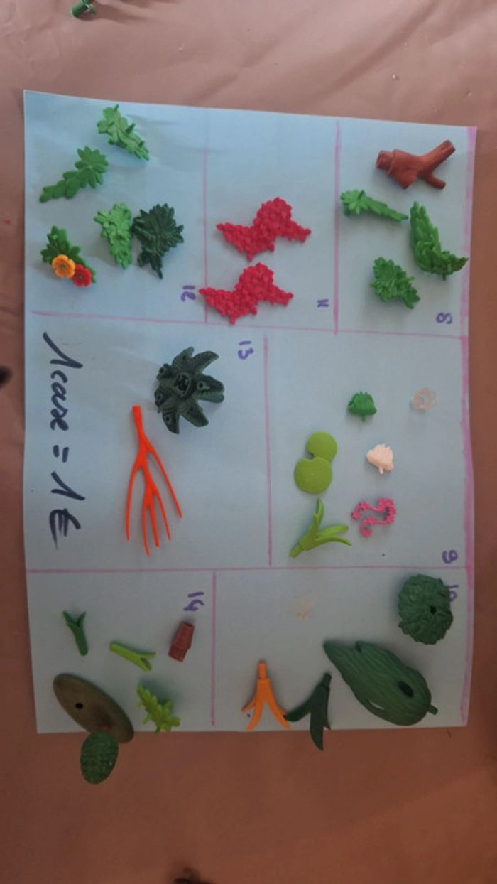 Lot herbe fleur nénuphar playmobil